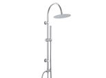 Joho Colonna Doccia Senza Miscelatore, Set Doccia A Pioggia Acciaio Inox Soffione Rotondo D20Cm Doccetta Mano, Asta Doccia Vintage Forma Di U Cromato