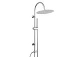 Joho Cromato Colonna Doccia Senza Miscelatore Terstatico Idromassaggio In Acciaio Inox 304 Set Doccia Con Soffione E Doccetta A Mano Rotondo Xxl D30Cm