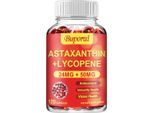 Astaxantina + Licopene 24 Mg + 50 Mg (120 Capsule) Integratore Alimentare, Cuore, Circolazione, Sistema Immunitario, Metabolismo, Antiossidazione, Pel