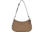 Borse Guess Borsa A Tracolla In Ecopelle Noelle Ii Top Zipper Borsa A Tracolla Logo Latte Marrone