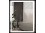 Homcom Specchio Da Bagno Con Illuminazione 90X70 Cm Specchio Led Specchio Da Parete Con Funzione Di Memoria 3 Colori Di Luce Specchio Con Luce Senza Nebbia