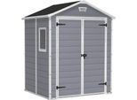 Dmora Casetta Da Giardino Cranbrook 152X185X226H Cm Grigio, Resistente Agli Agenti Atmosferici Presenza Finestre