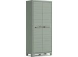 Dmora Armadio Da Esterno Quesnel 44X80X182H Cm Grigio, Apertura Battente 2 Ante Italy