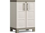 Dmora Armadio Da Esterno Strathmore 45X65X97H Cm Marrone Sabbia, Apertura Battente 2 Ante Italy