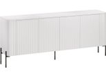 Dmora Credenza Laion 39.6X190X80H Cm Bianco, Apertura Battente 8 Vani