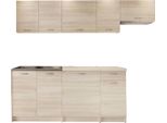 Dmora Cucina Completa Urzulei Marrone Rovere, Modulabile 8 Vani