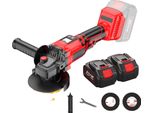Smerigliatrice Angolare, Motore Brushless, Regolazione Continua Della Velocità, 2 Batterie, Eu