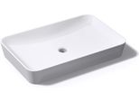 Doporro Lavabo Da Appoggio 60X40X9 Cm In Solid Surface Bianco Lucido, Lavandino Bagno Design Moderno Colossum815