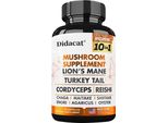 Complesso Di Funghi 11500Mg (120 Capsule) Integratore Alimentare, Criniera Di Leone, Cordyceps Di Turchia, Reishi Chaga, Cervello, Nervi, Sistema Immunitario, Energia