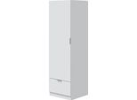 Dmora Guardaroba Grande Stowe 51X170H Cm Bianco, Appendiabiti Un'anta