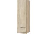 Dmora Guardaroba Grande Stowe 51X170H Cm Marrone Rovere, Appendiabiti Un'anta
