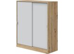 Dmora Guardaroba 2 Ante Winthrop 40X119H Cm Marrone Rovere Nodi, 2 Ante 6 Vani