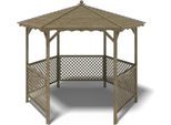 Gazebo Da Giardino Tettoia Parasole 3.38X2.79 M – Impregnato