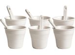 Seletti Set 6 Bicchierini Caffe' + Palette Bco