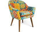 Poltrona Excelsa Trinacria Poliestere E Multistrato 70,5X65X83 Cm Multicolore