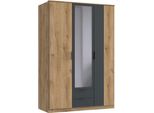 DrehtüRenschrank Wimex "Texel In Der Breite 135Cm", Plankeneiche Nachbildung, Grafit, B:135Cm H:198Cm T:58Cm, Holzwerkstoff, SchräNke, DrehtüRenschrank, Mit Metallgriffen