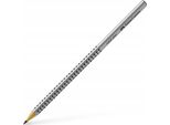 Faber-Castell 117002 Bleistift Grip 2001 - 2B, Silbergrau