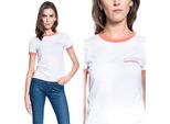 Lee Damen, Maglietta Ringer Tee, Xs, Rot, Sport, Tshirt, Camicia