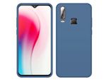 Custodia Vivo Y3, Custodia Protettiva In Silicone Liquido Resistente Agli Urti E Ai Graffi Per Vivo Y3 Blue