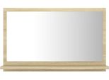 Vidaxl Specchio Da Bagno Rovere Sonoma 60X10,5X37 Cm Materiale A Base Di Legno
