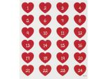 Creativ Company Adesivi Cuore Con Numero, 1 Foglio