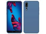 Custodia Huawei P20, Custodia Protettiva In Silicone Liquido Resistente Agli Urti E Ai Graffi Per Huawei P20 Blu