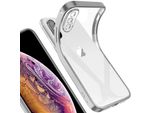 Iphone Xs Max Case, Leggero Trasparente Clear Gel Tpu Silicone Square Cover Frame Custodia Protettiva Per Iphone Xs Max Silver