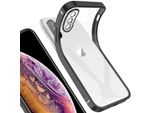 Custodia Per Iphone Xs, Leggero Trasparente Gel Tpu Silicone Square Cover Frame Custodia Protettiva Per Iphone Xs Nero