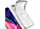 Iphone 8 Plus Case, Leggero Trasparente Clear Gel Tpu Silicone Square Cover Telaio Protettivo Per Iphone 7 Plus / 8 Plus Argento