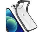 Iphone 12 Mini Case, Leggero Trasparente Gel Tpu Silicone Silicone Square Cover Frame Custodia Protettiva Per Iphone 12 Mini Nero