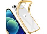 Iphone 12 Mini Case, Leggero Trasparente Gel Tpu Silicone Square Cover Telaio Protettivo Per Iphone 12 Mini Gold
