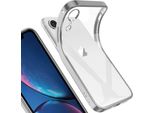Iphone Xr Case, Leggero Trasparente Chiaro Gel Tpu Silicone Silicone Square Cover Frame Custodia Protettiva Per Iphone Xr Argento