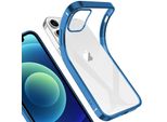 Iphone 12 Mini Case, Leggero Trasparente Clear Gel Tpu Silicone Square Cover Frame Cover Protettiva Per Iphone 12 Mini Blue