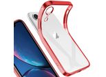 Iphone Xr Case, Leggero Trasparente Clear Gel Tpu Silicone Square Cover Frame Custodia Protettiva Per Iphone Xr Red