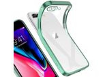 Iphone 8 Plus Case, Leggero Trasparente Clear Gel Tpu Silicone Square Cover Telaio Protettivo Per Iphone 7 Plus / 8 Plus Verde
