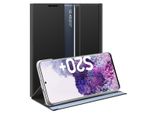 Custodia Galaxy S20 Plus, Custodia Sottile In Pelle Con Finestra E Supporto Per Samsung Galaxy S20 Plus Nero