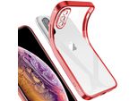 Iphone Xs Max Case, Leggero Trasparente Trasparente Gel Tpu Silicone Square Cover Frame Custodia Protettiva Per Iphone Xs Max Red