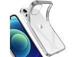 Iphone 12 Mini Case, Leggero Trasparente Gel Tpu Silicone Silicone Square Cover Frame Custodia Protettiva Per Iphone 12 Mini Silver