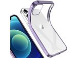 Iphone 12 Mini Case, Leggero Trasparente Clear Gel Tpu Silicone Silicone Square Cover Frame Custodia Protettiva Per Iphone 12 Mini Purple