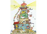 Set Per Punto Croce Bothy Threads "Il Faro"", 26X35 Cm, XCT1, Schema Contato"