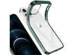 Iphone 12 Pro Case, Leggero Trasparente Trasparente Gel Tpu Silicone Square Cover Telaio Protettivo Per Iphone 12 Pro Night Green