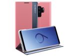 Custodia Galaxy S9 Plus, Custodia Sottile In Pelle Con Finestra E Supporto Per Samsung Galaxy S9 Plus Rosa