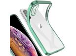 Custodia Protettiva Per Iphone Xs, Leggera Trasparente Trasparente Gel Tpu Silicone Silicone Square Cover Telaio Protettivo Per Iphone Xs Verde