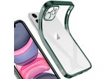 Iphone 11 Case, Leggero Trasparente Chiaro Gel Tpu Silicone Square Cover Frame Custodia Protettiva Per Iphone 11 Night Green