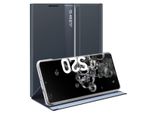 Custodia Galaxy S20 Ultra, Custodia Sottile In Pelle Flip Con Finestra E Supporto Per Samsung Galaxy S20 Ultra Blu Navy
