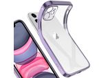Iphone 11 Case, Leggero Trasparente Clear Gel Tpu Silicone Square Cover Frame Custodia Protettiva Per Iphone 11 Purple