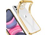 Cover Protettiva Per Iphone 11, Leggera Trasparente Trasparente Gel Tpu Silicone Square Cover Telaio Protettivo Per Iphone 11 Oro