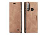 Custodia Huawei P30 Lite, Custodia Retrò In Finto Cuoio, Tasche Per Carte, Chiusura Magnetica, Custodia Con Funzione Stand Per Huawei P30 Lite Brown