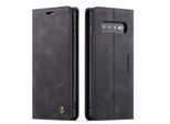 Custodia Galaxy S10 Plus, Custodia Retrò In Finto Cuoio, Tasche Per Carte, Chiusura Magnetica, Custodia Con Funzione Stand Per Samsung Galaxy S10 Plus Nero