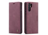 Custodia Huawei P30 Pro, Custodia Retrò In Finto Cuoio, Tasche Per Carte, Chiusura Magnetica, Custodia Con Funzione Stand Per Huawei P30 Pro Rosso